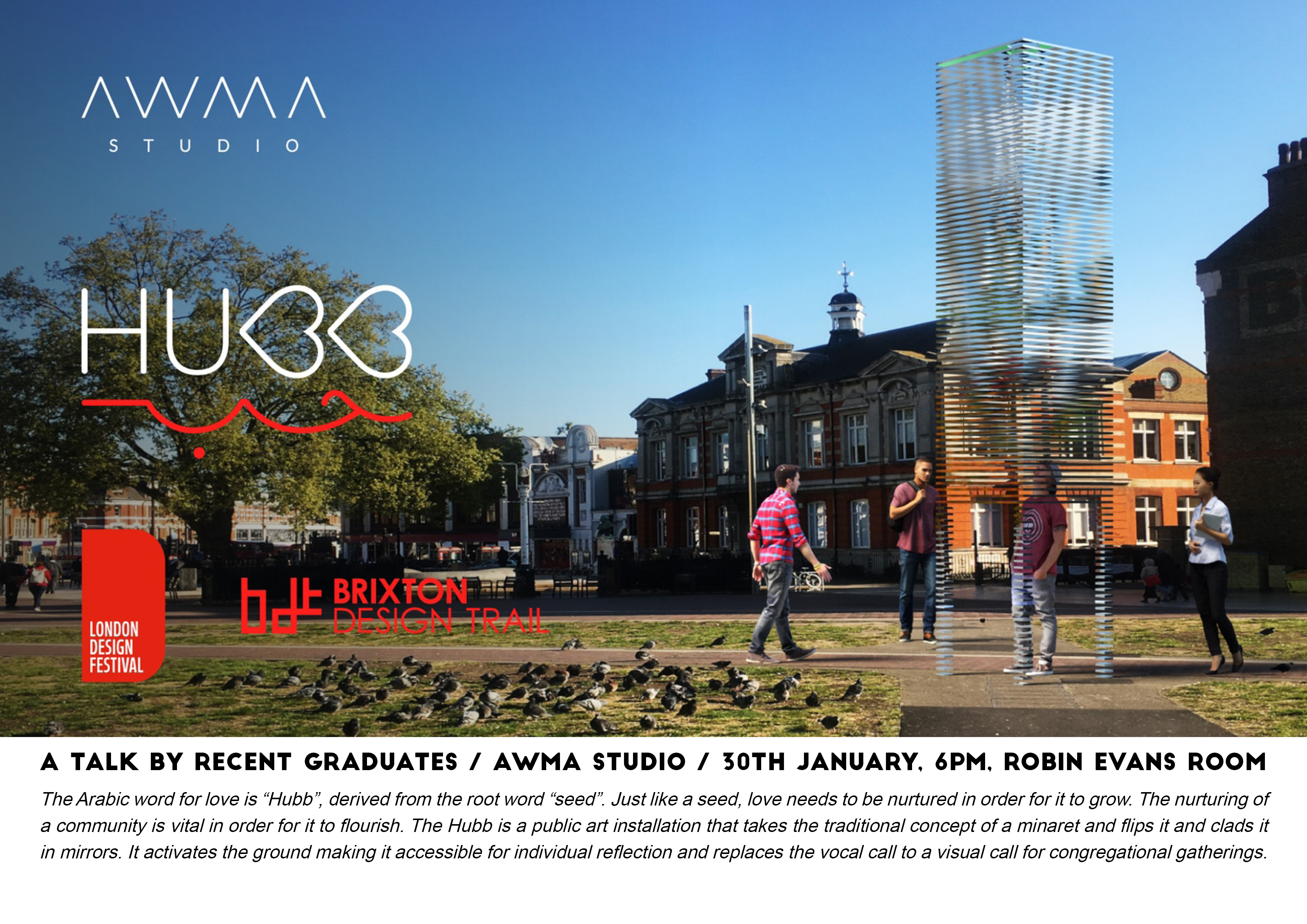 Westminster Architecture Society Talks: AWMA Studio, Hubb – 30th January, 18:00, Robin Evans Room