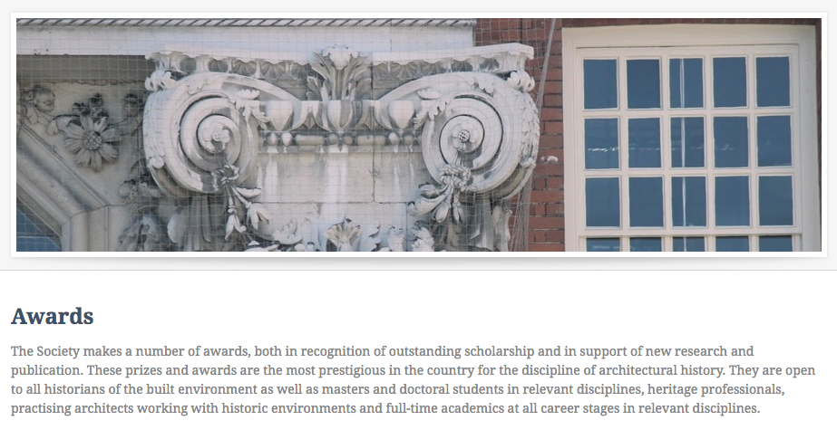 SAHGB: Annual Essay Prizes in Architectural History – Deadline 31st May