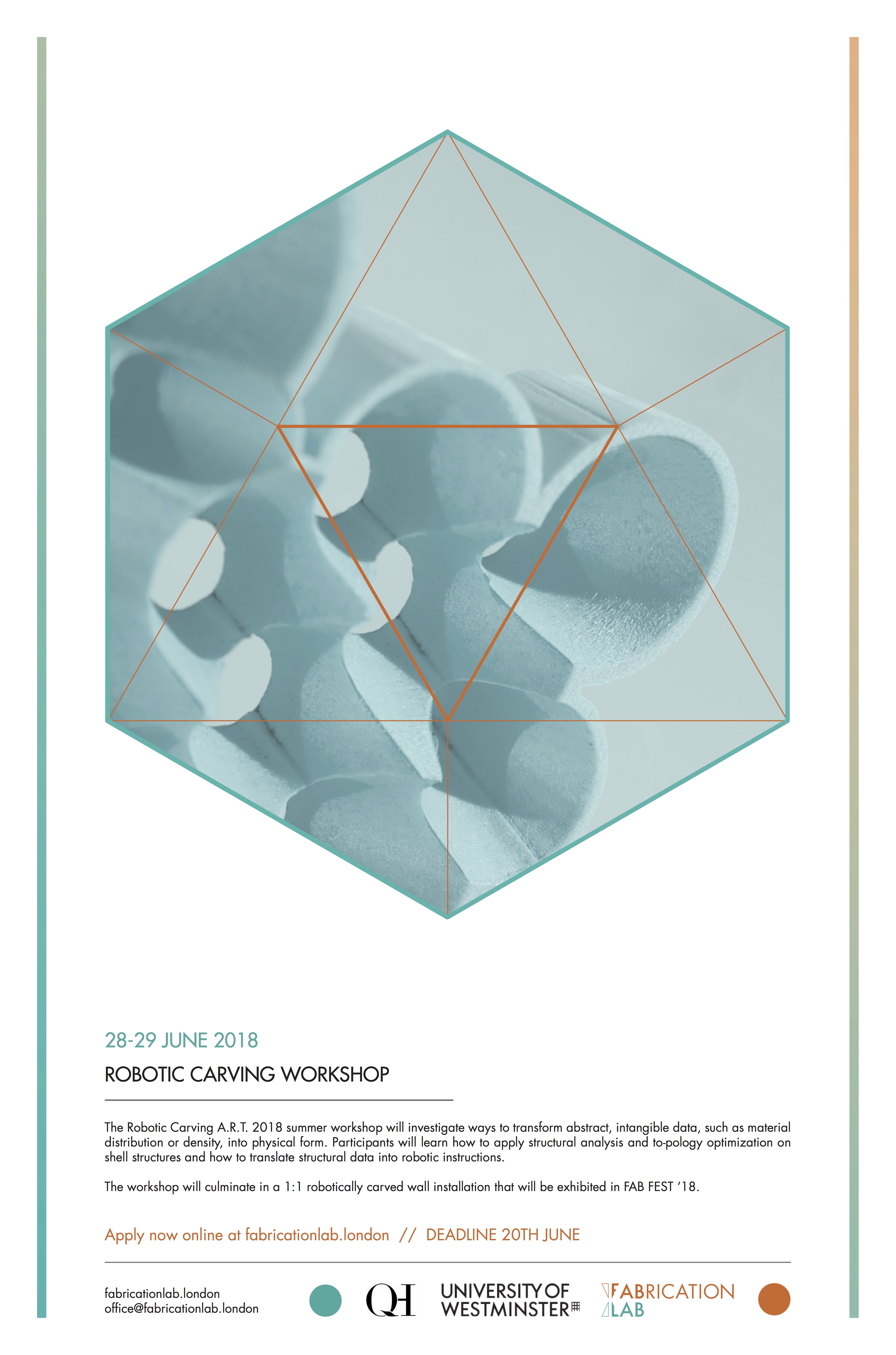 Robotic Carving Workshop, 28th-29th June 2018_Deadline for applications: 20th June
