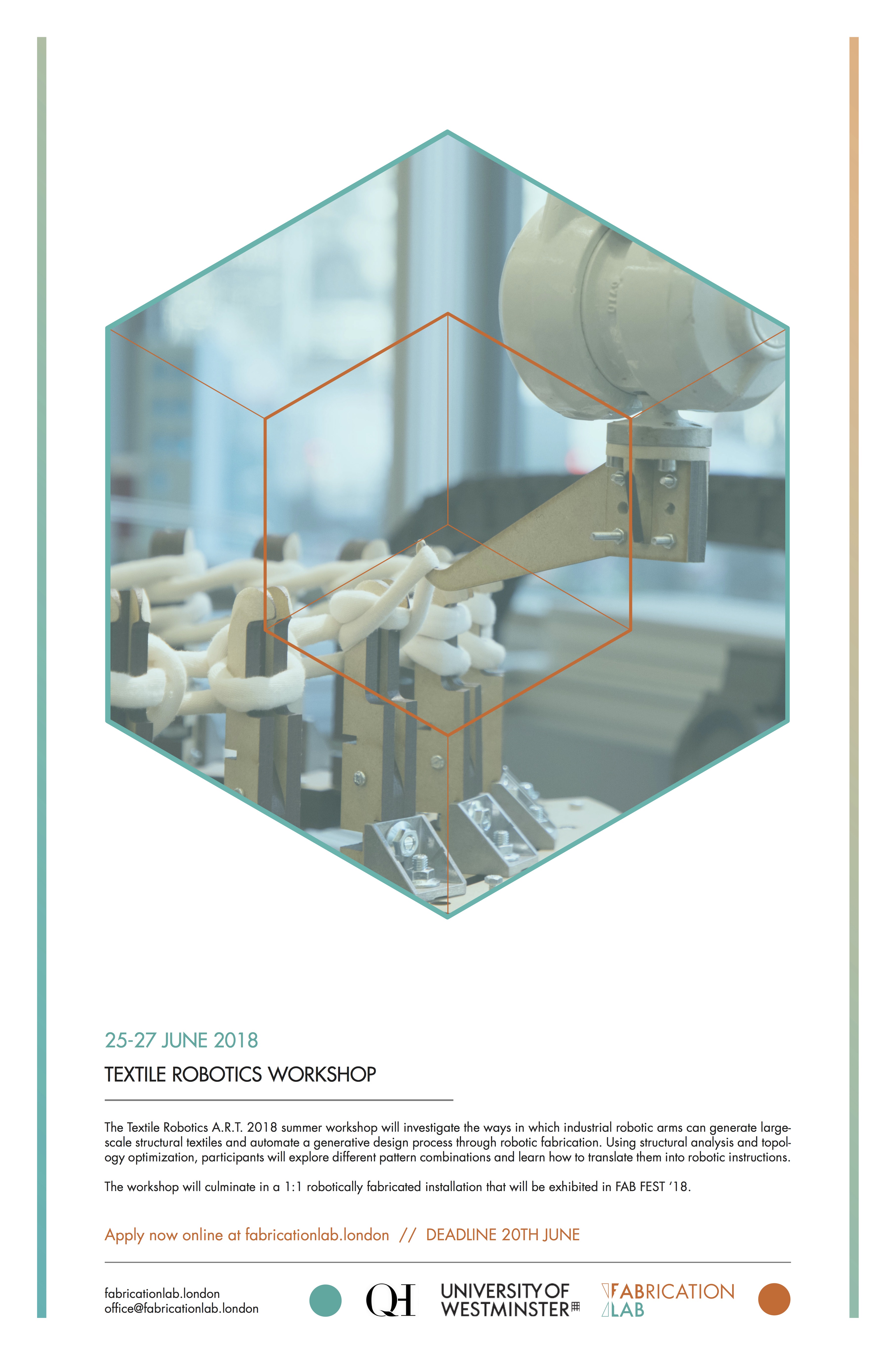 Textile Robotics Workshop, 25th-27th June 2018_ Deadline for applications: 20th June
