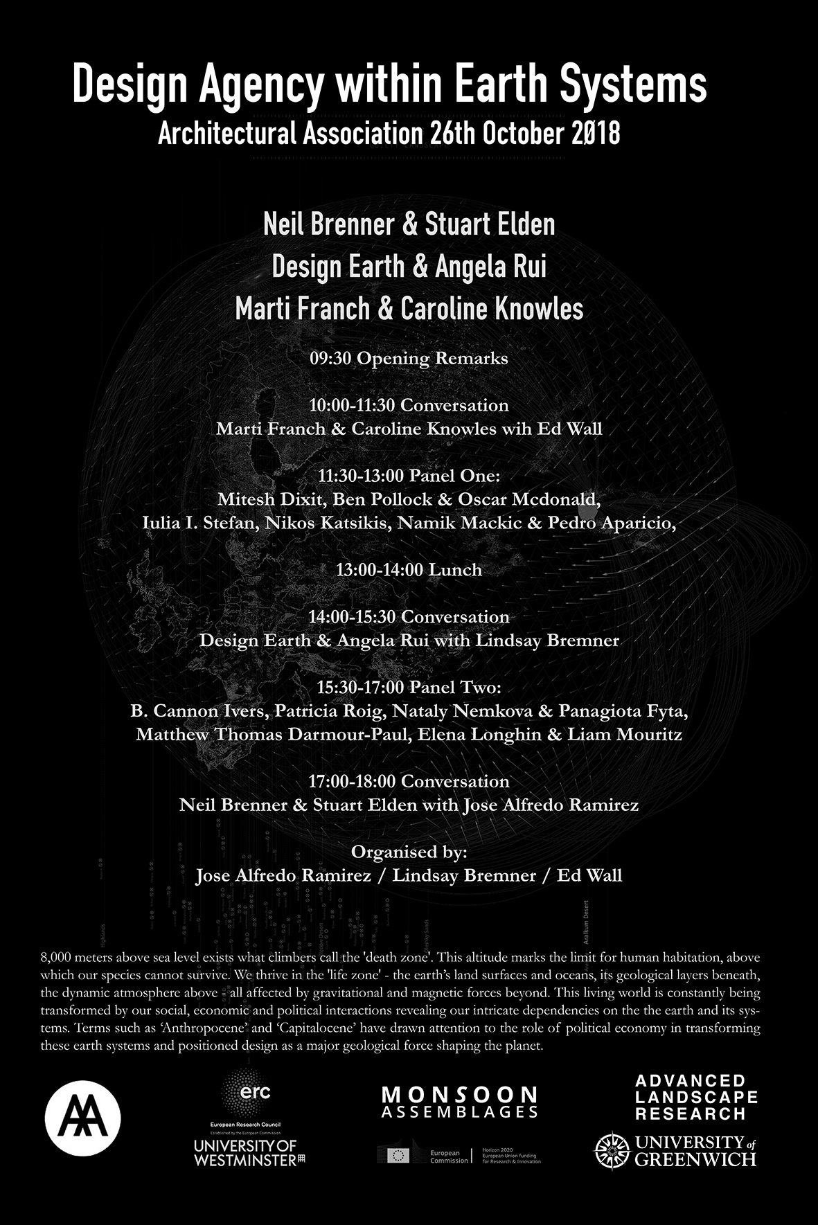 Design Agency within Earth Systems Symposium, Architectural Association, Friday 26th of October, 9:30-18:00