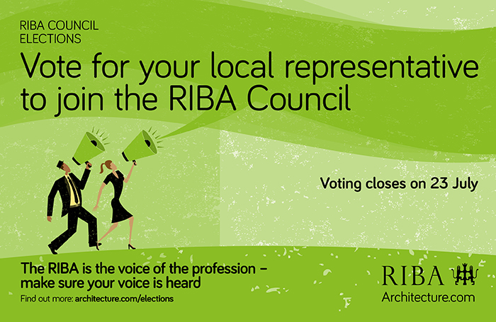 Student reminder – RIBA Council elections closing Tuesday 23rd of July at 5pm
