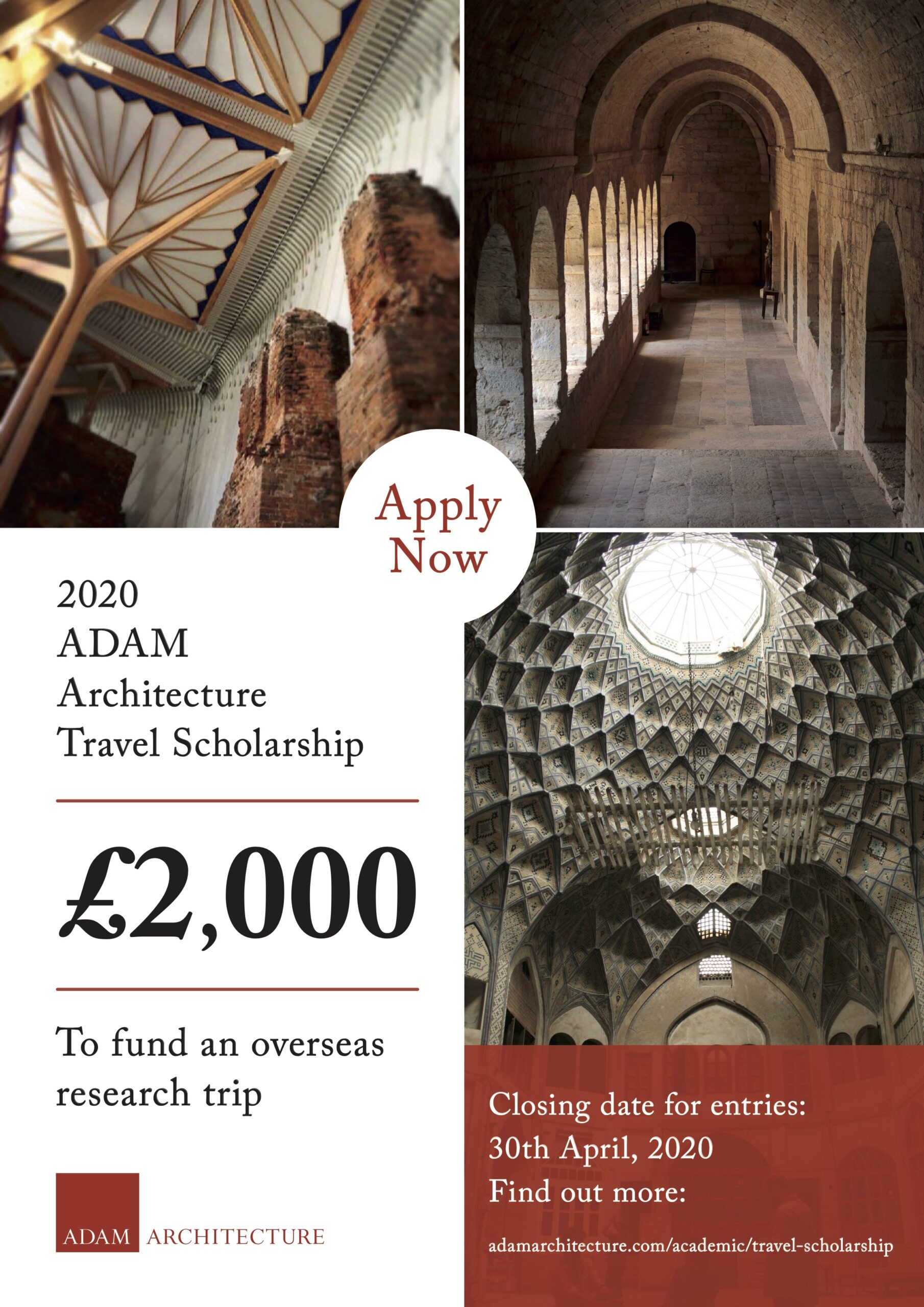 ADAM Architecture Travel Scholarship 2020_Deadline: April 30, 2020