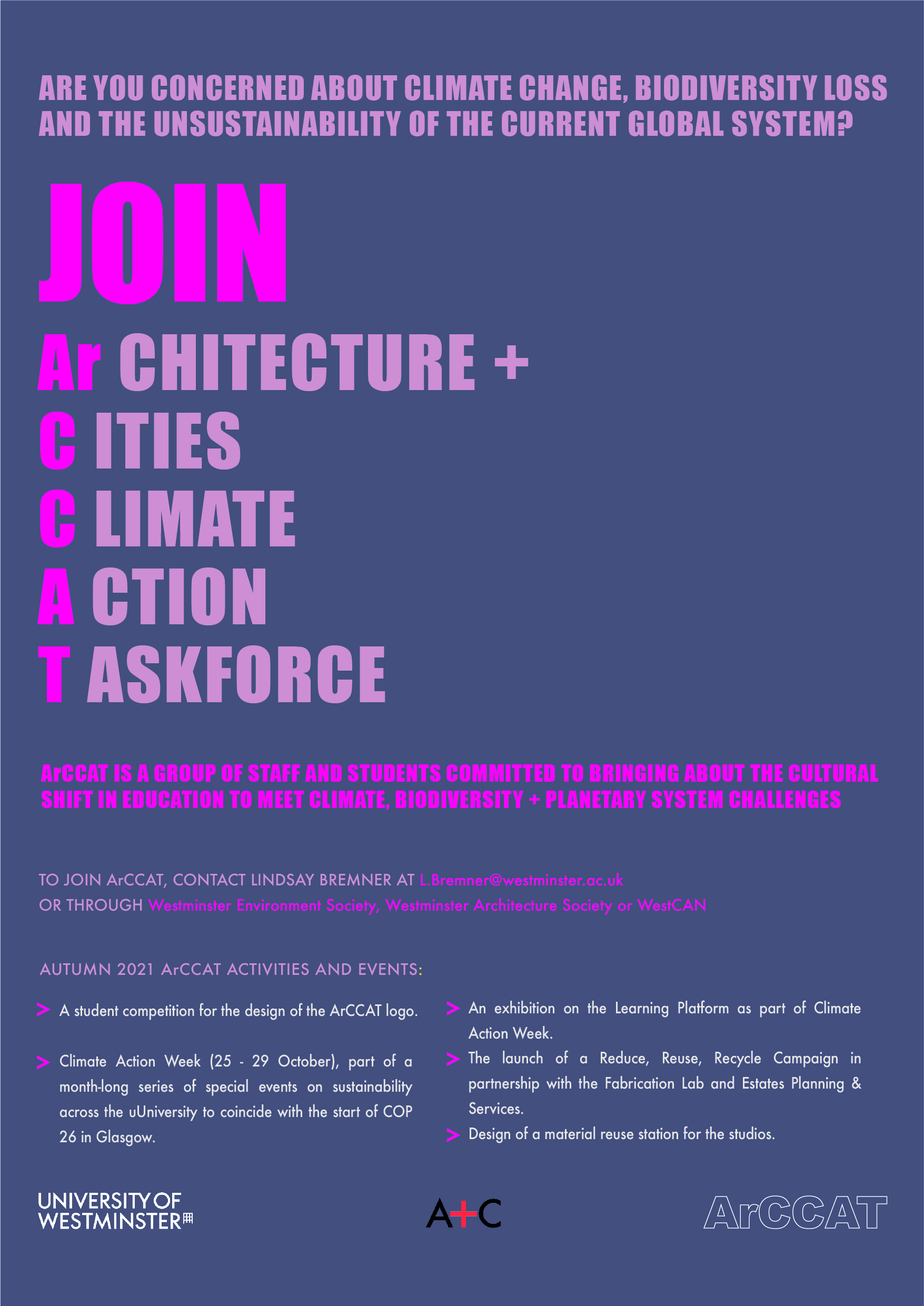Join the Architecture and Cities Climate Action Taskforce (ArCCAT)