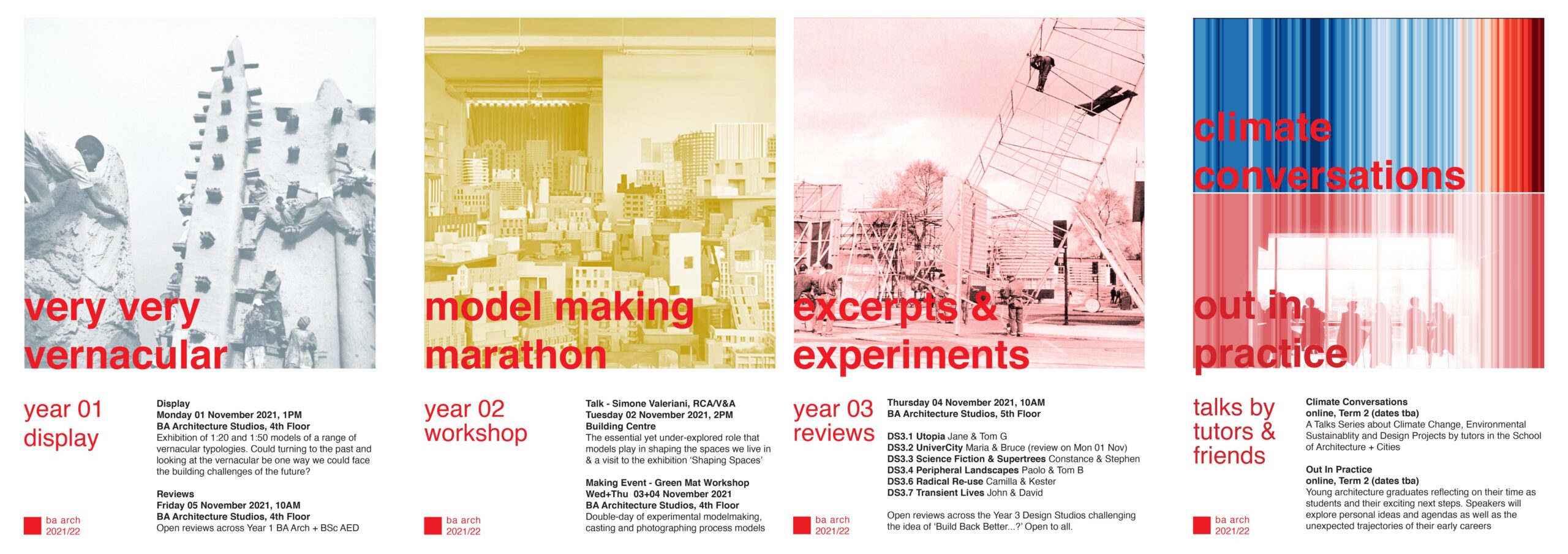 BA Architecture: Process Week – Events, Workshops and Reviews across Year 1/2/3 | From Monday, November 1 to Friday, November 5, 2021