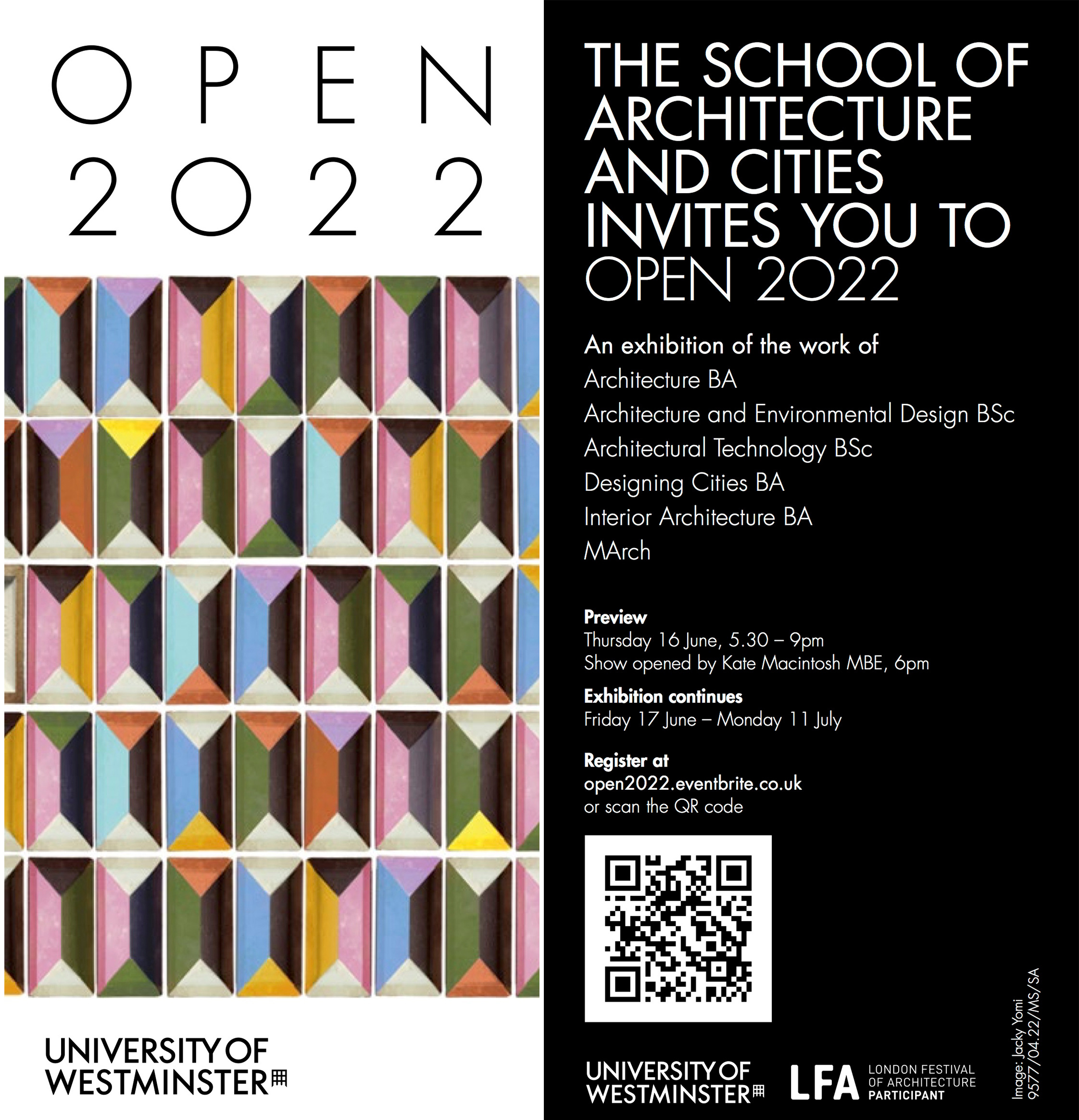 OPEN2022 | Thursday, June 16, 17:30-20:30 (BST) at Marylebone Campus