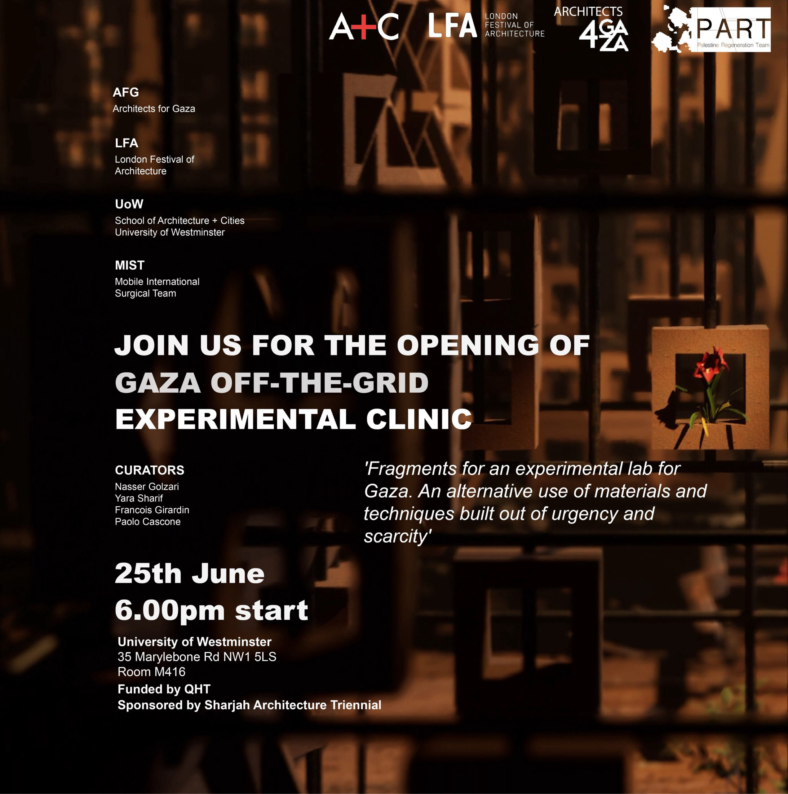 SA+C at London Festival of Architecture: “Gaza Experimental Lab” | Tuesday, June 25, 2024 at 18:00 (BST) in Robin Evans Room, Marylebone Campus