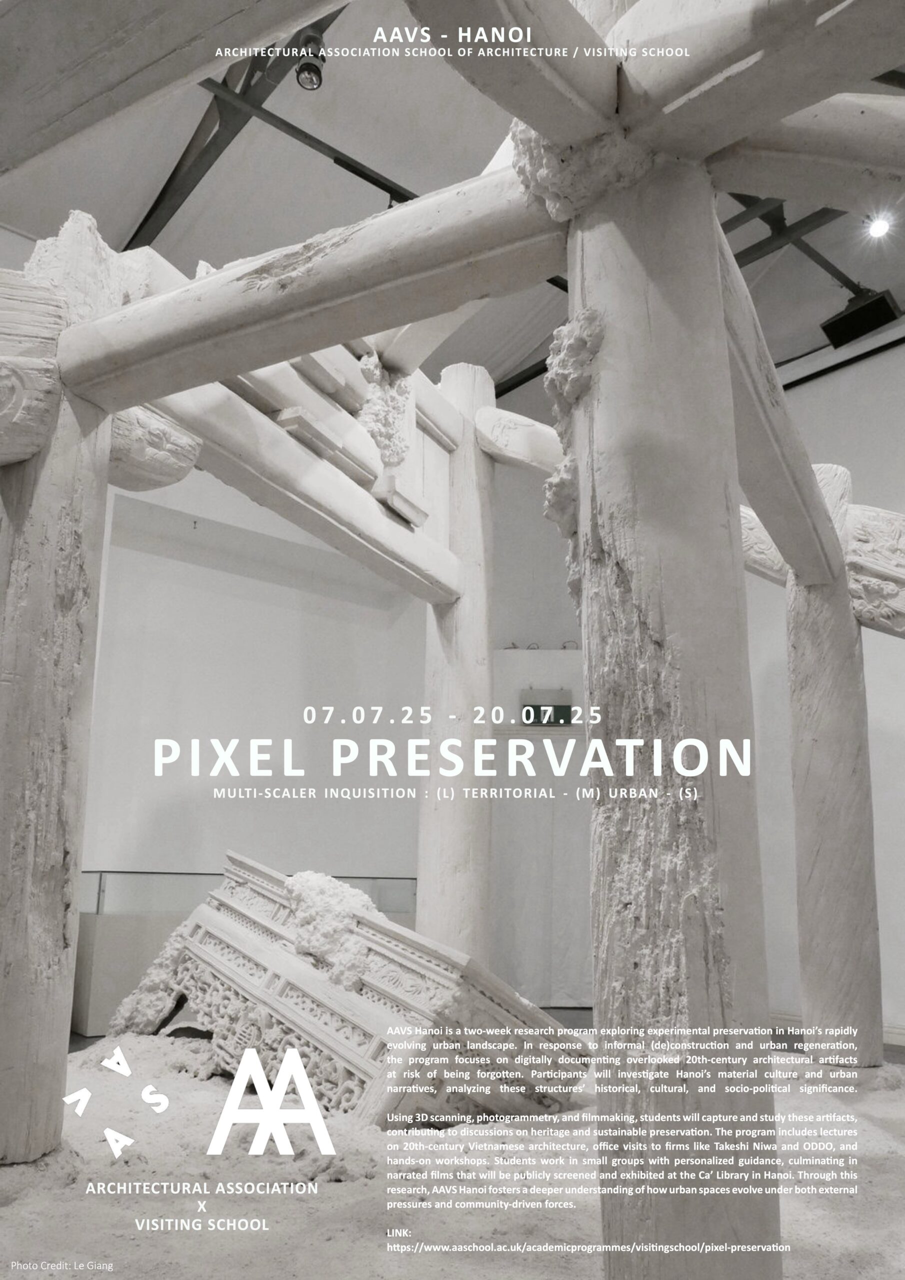 PIXEL PRESERVATION | DS2.6 BA Architecture studio tutor Sho Ito to run a Summer School in Hanoi, Vietnam from July 7 to July 20, 2025 | Deadline for applications: June 1, 2025